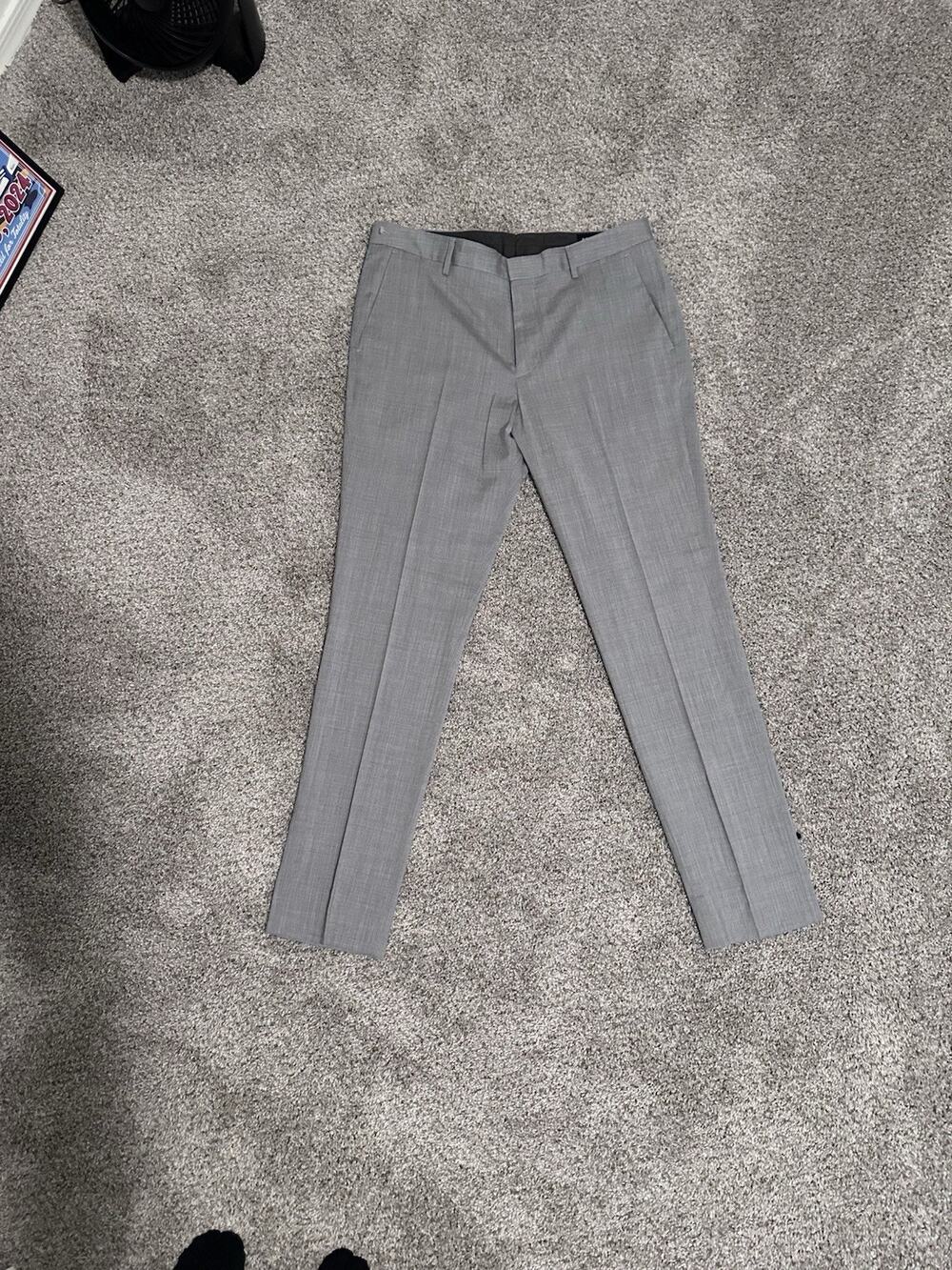 Men's Slim Fit Gray Dress Pants